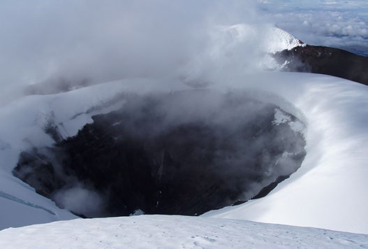 Cotopaxi Volcano summit crater at 5,897m, Ecuador