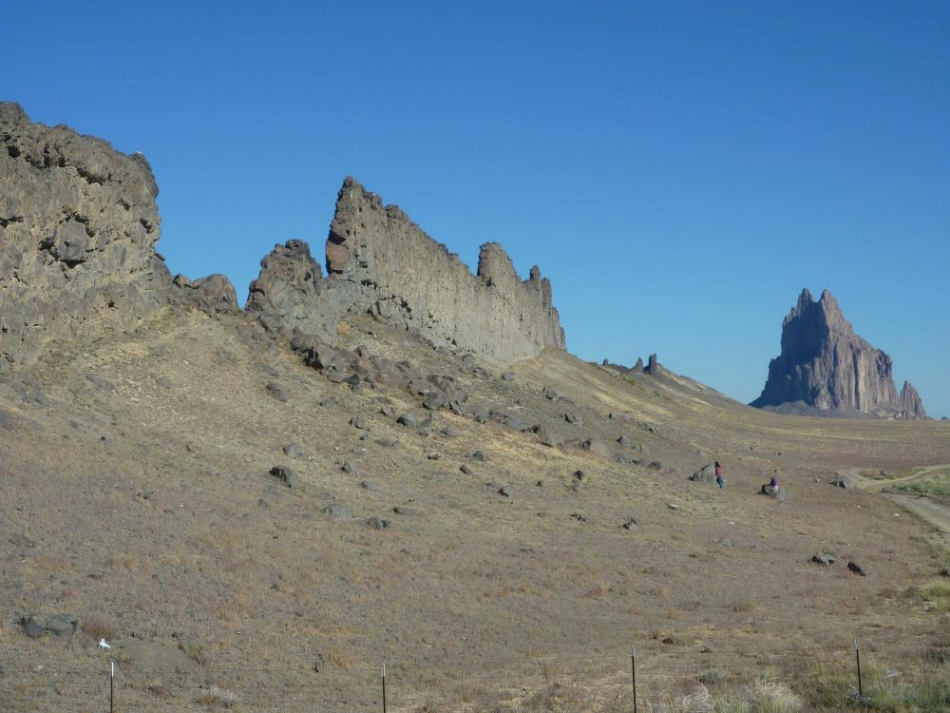 a rocky hill with a large rock formation