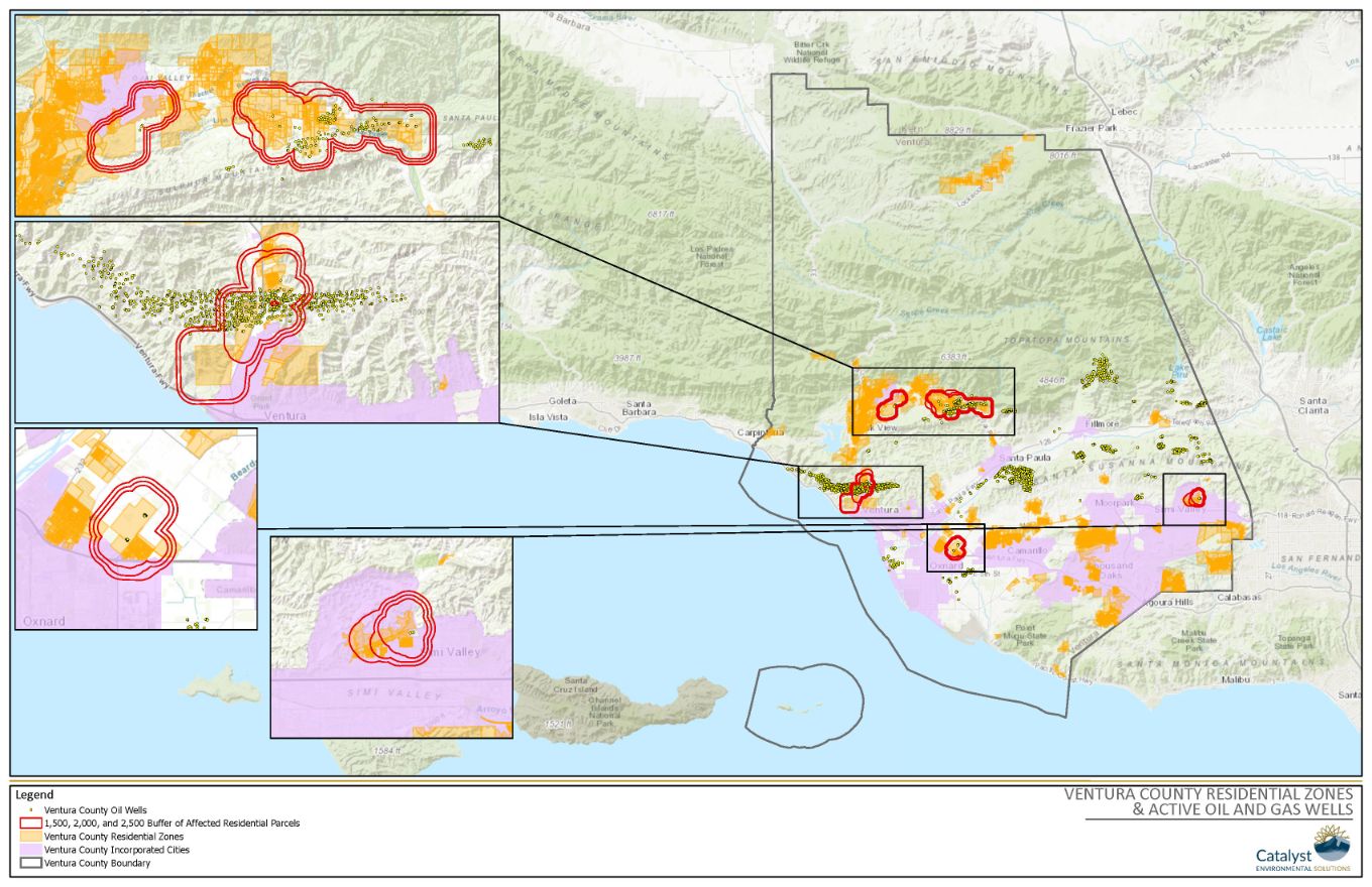 a map of Ventura County residential zones